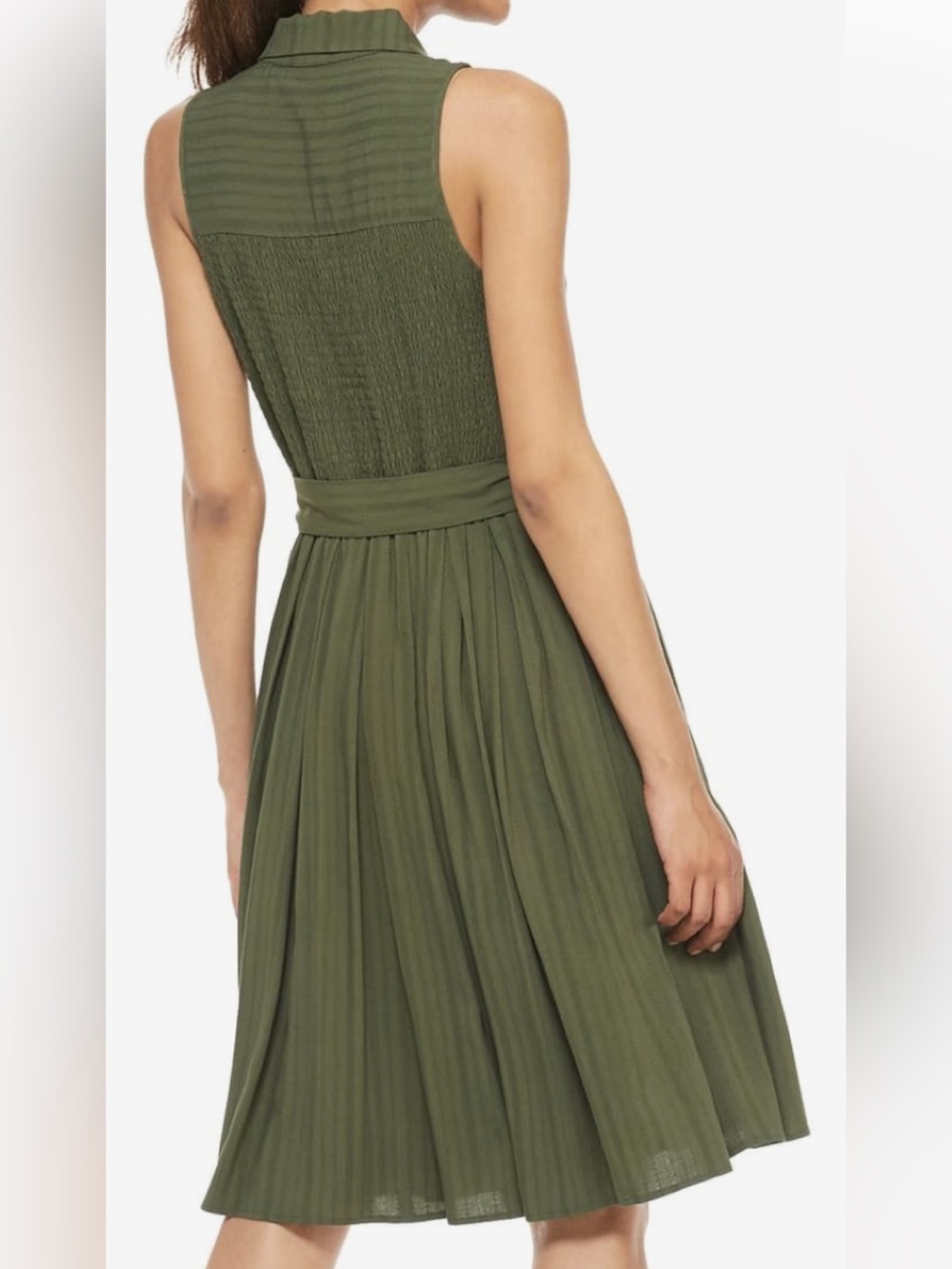 Gal Meets Glam Collection Smocked Back Shirtdress - Picture 2 of 15